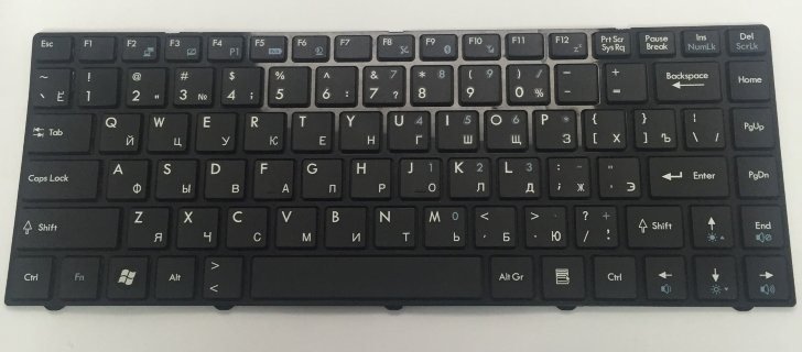Клавиатура для нетбука MSI U270 MS-1245 черная б/у
