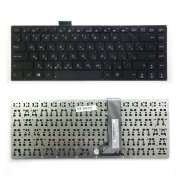 Клавиатура для ноутбука F402, S400, X402 Series. Плоский Enter. Черная, без рамки
