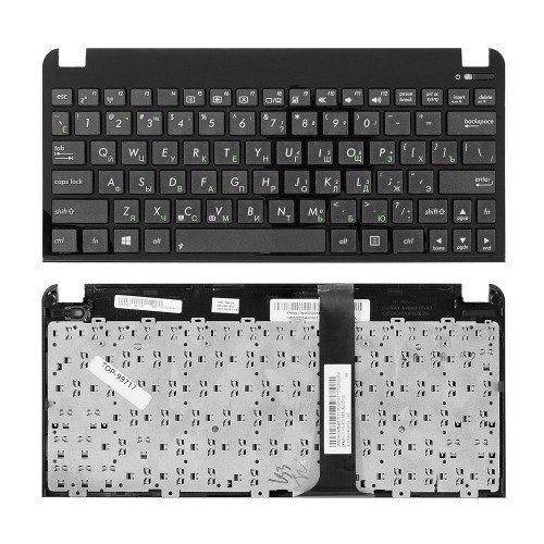 Клавиатура для ноутбука Asus EEE PC 1011, 1015, 1016P Series. Плоский Enter. Черная, с Topcase