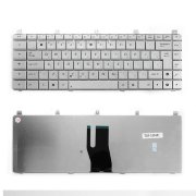 Клавиатура для ноутбука ASUS N45 серебристая без рамки