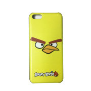Чехол для iPhone 5/5S/5C/SE пластик, желтый Angry birds