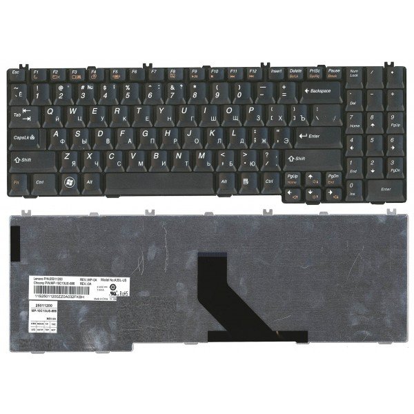 Клавиатура для ноутбука Lenovo G550 чёрная