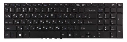 Клавиатура для ноутбука Sony SVF15E Series. PN: 149242361LA, AEGD6L010103A, 9Z.NACBQ.01E Чёрная