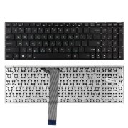 Клавиатура для ноутбука Asus K55XI V2 Плоский Enter. Черная, без рамки