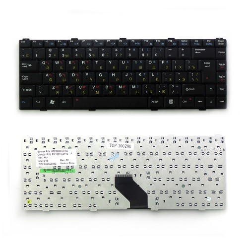 Клавиатура для ноутбука Asus Z96, S96, Z62, Z84 Series. Г-образный Enter. Черная, без рамки