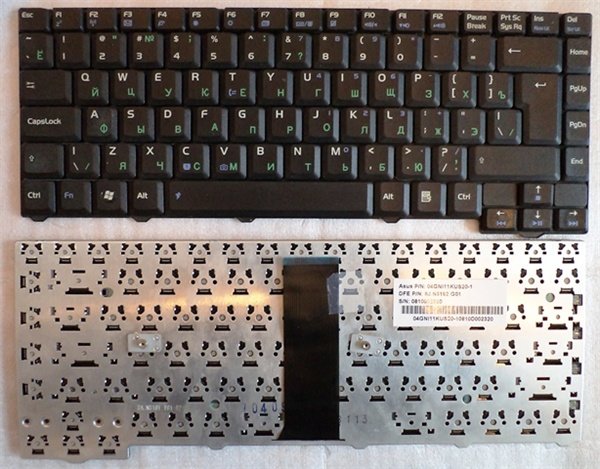 Клавиатура для ноутбука Asus F5, F3S, F3KE (04GNI11KRU00) чёрная