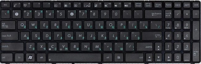 Клавиатура для ноутбука Asus K50 чёрная