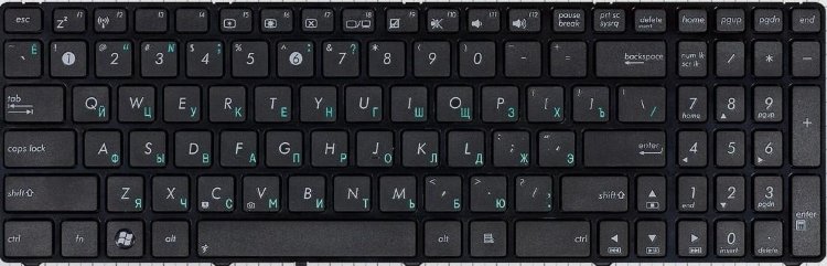 Клавиатура для ноутбука Asus K50 чёрная