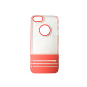 Чехол для iPhone 5/5S/5C/SE прозрачный с красным