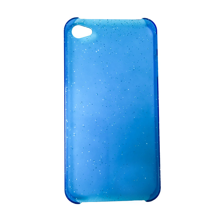 Чехол для iPhone 5/5S/5C/SE голубой с блёстками