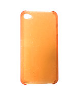 Чехол для iPhone 5/5S/5C/SE оранжевый с блёстками
