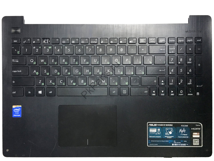  Топкейс, Верхняя часть корпуса с клавиатурой для ноутбука Asus X553M 
