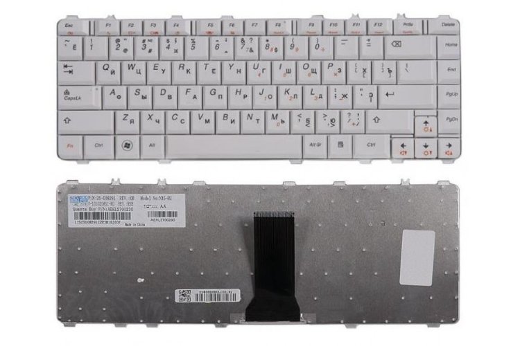 Клавиатура для ноутбука Lenovo IdeaPad V460 белая